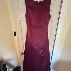Formal Burgundy sleeveless maxi dress